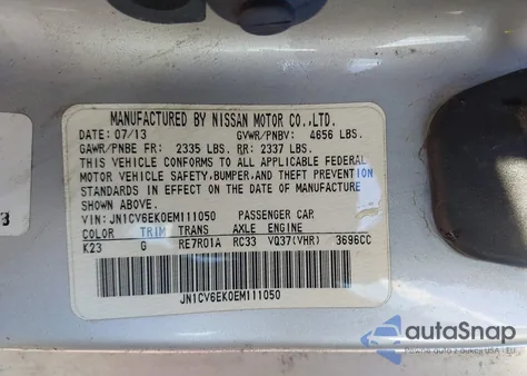 2014 Infiniti Q60 Journey z USA, uszkodzony, nr VIN JN1CV6EK0EM111050